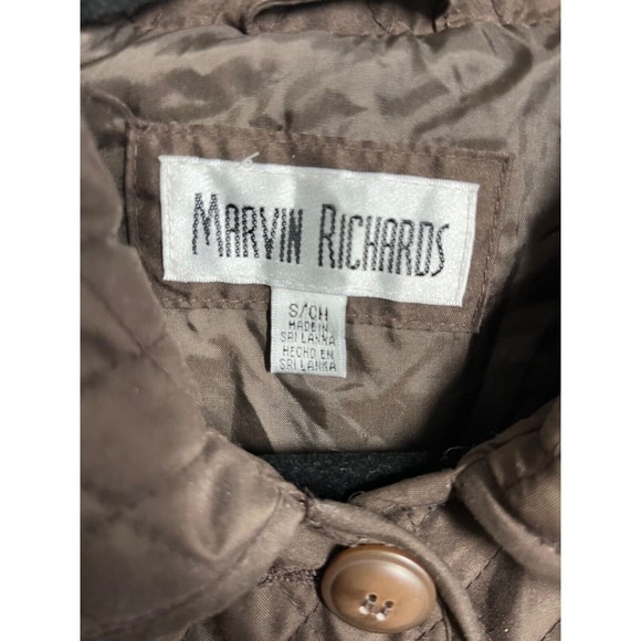 "Marvin Richards" Quilted Pattern Jacket Brown Women's Size Small - Picture 5 of 6